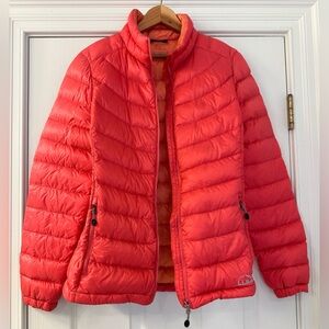 LL Bean Women's 850 Down Jacket Bright Orange M